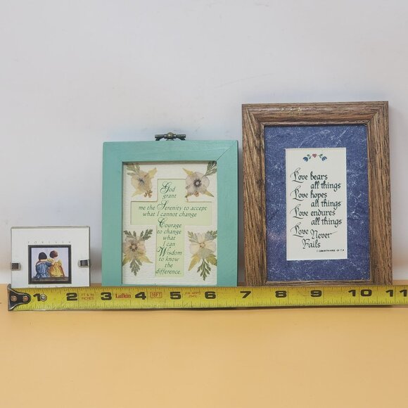 Lot of3Picture Frames God Grant Me Serenity Love Bears All Things Forever Friend - Picture 6 of 8